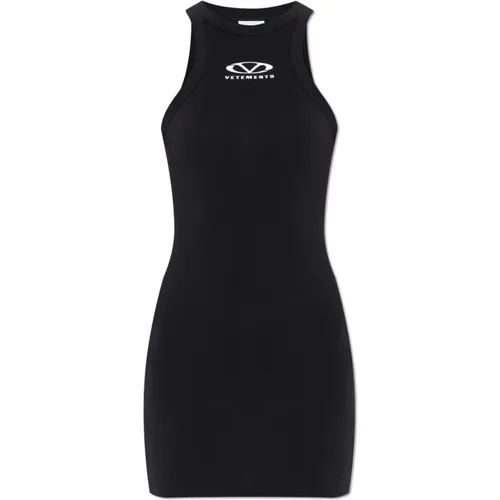 Kleid mit Logo , Damen, Größe: XS - Vetements - Modalova