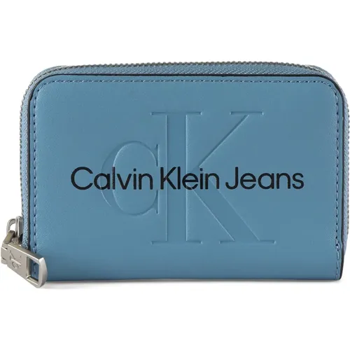 Eco-leather Mini Wallet with Zip Closure , female, Sizes: ONE SIZE - Calvin Klein Jeans - Modalova