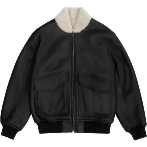 Reversible Shearling Baseball Jacket , female, Sizes: XS, M, L, S - Just Things we Like - Modalova