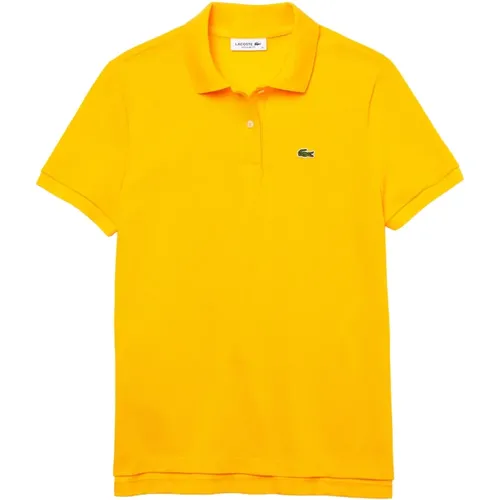 Klassisches Basic Logo Polo Gelb , Damen, Größe: S - Lacoste - Modalova