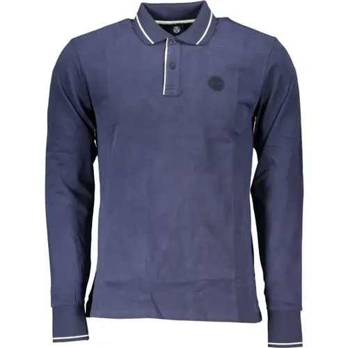 Blaues Polo mit Kontrastierenden Details , Herren, Größe: S - North Sails - Modalova