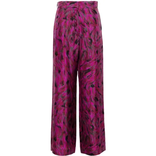 Fuchsia Seidenpinselstrich Hose - Lanvin - Modalova