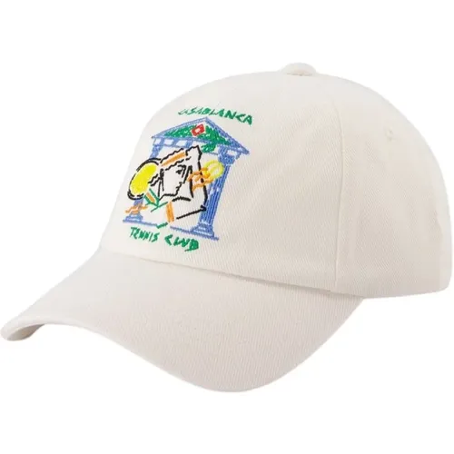 Tennis Club Cap - Baumwolle - Weiß - Casablanca - Modalova