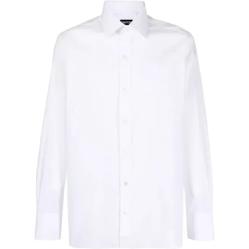 Poplin Slim Fit Shirt , male, Sizes: 2XL, L, M - Tom Ford - Modalova