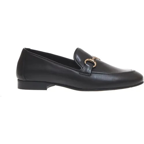 Leather Loafer with Buckle , female, Sizes: 5 UK, 3 1/2 UK - Poesie Veneziane - Modalova