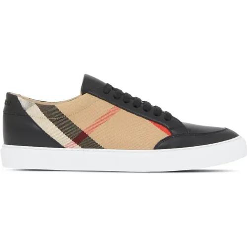 Sneakers House Check Pattern Lace-Up , female, Sizes: 2 1/2 UK, 3 UK, 3 1/2 UK, 4 UK - Burberry - Modalova