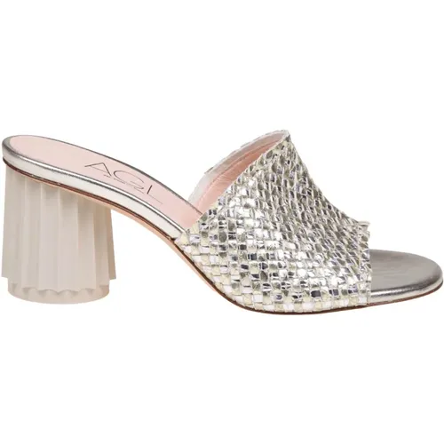 Womens Shoes Sandals Silver Ss24 , female, Sizes: 5 1/2 UK - AGL - Modalova