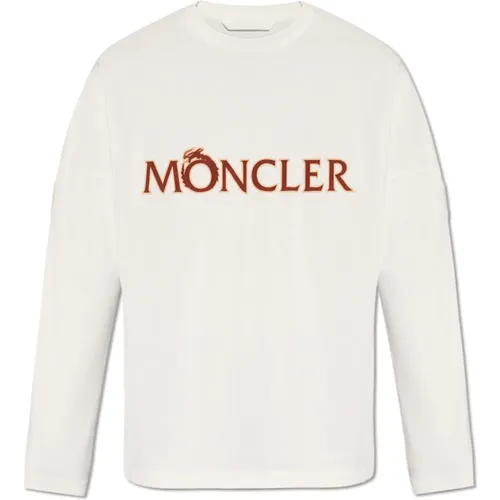 T-Shirt mit Logo , Herren, Größe: M - Moncler - Modalova