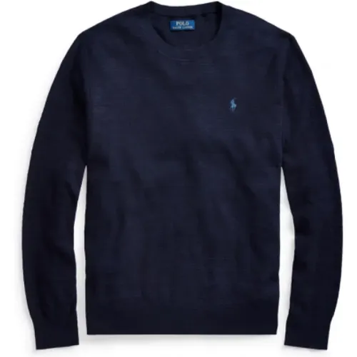 Textured Round Neck Sweater , male, Sizes: L, XS - Polo Ralph Lauren - Modalova