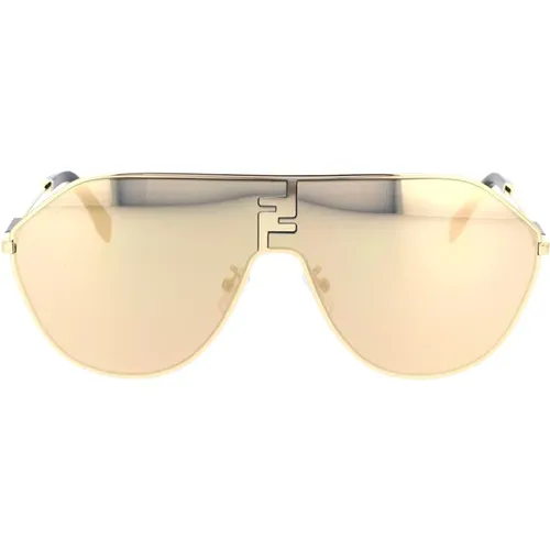 Geometrische Glamour Sonnenbrille mit minimalistischem Design , unisex, Größe: 65 MM - Fendi - Modalova
