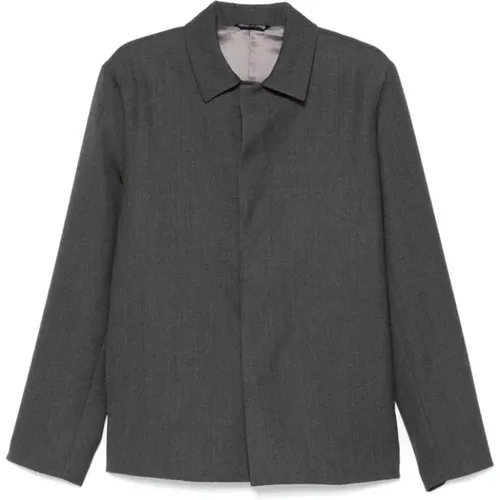 Grey Wool Jacket with Classic Style , male, Sizes: L, XL, M - Costumein - Modalova