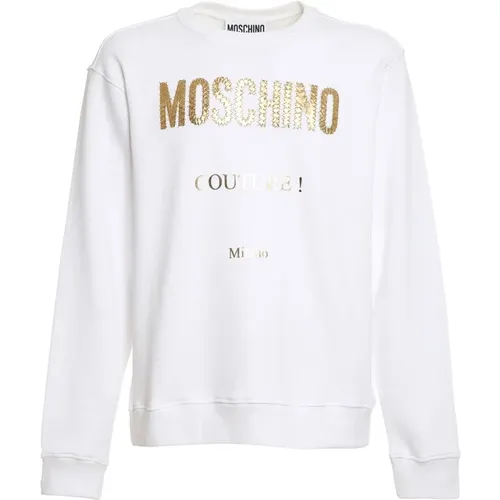 Couture Cotton Logo Sweatshirt , male, Sizes: M - Moschino - Modalova