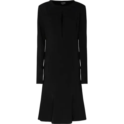 Stretch Midi Dress with Cut Out Detail , female, Sizes: S, XS - Tom Ford - Modalova