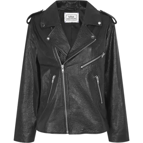 Oversized Biker Jacket with Zipper Details , female, Sizes: XS, S, 2XL, M, XL, L - Lollys Laundry - Modalova