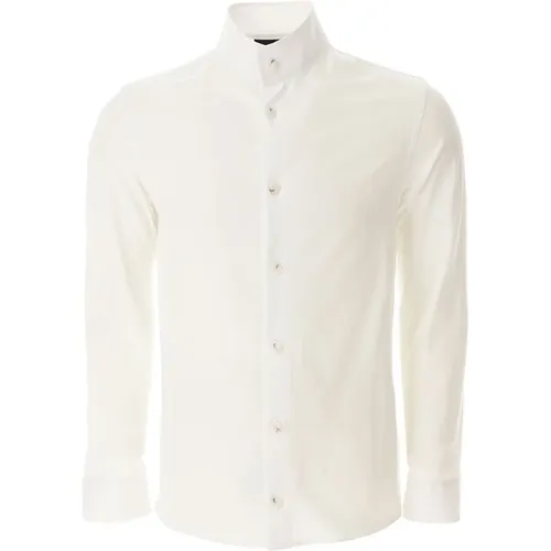 Weißes Hemd mit Stehkragen , Herren, Größe: XL - Emporio Armani - Modalova