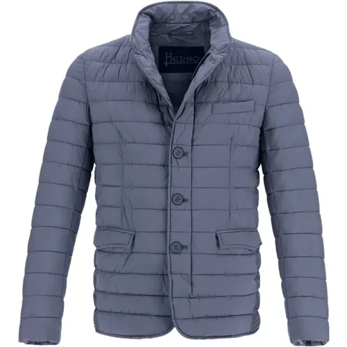 Sport Jacket, Puffer Style, Navy , female, Sizes: 2XL - Herno - Modalova