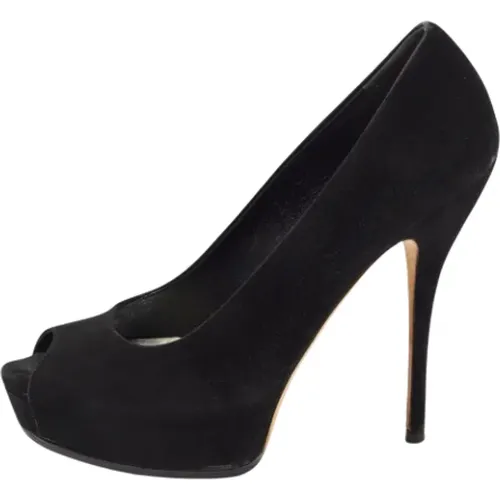 Pre-owned Suede heels , female, Sizes: 4 UK - Gucci Vintage - Modalova