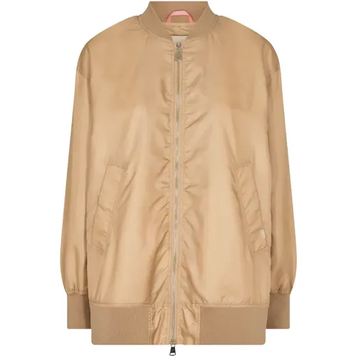 Leigh Bomber Jacke Tan , Damen, Größe: M - MOS MOSH - Modalova