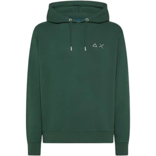 Baumwollhoodie mit Kordelzug und Logo , Herren, Größe: 2XL - Sun68 - Modalova