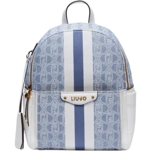 Blue Denim Bucket Bag Backpack , female, Sizes: ONE SIZE - Liu Jo - Modalova