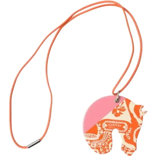 Pre-owned Fabric necklaces , female, Sizes: ONE SIZE - Hermès Vintage - Modalova