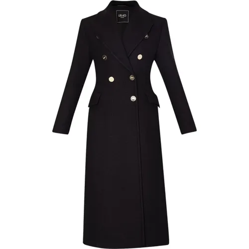 Double-breasted wool coat slim fit , female, Sizes: M - Liu Jo - Modalova