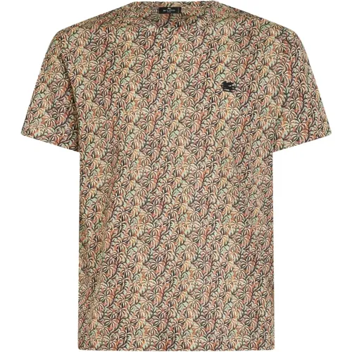 Baumwoll-Palm Tree Print T-Shirt , Herren, Größe: 2XL - ETRO - Modalova