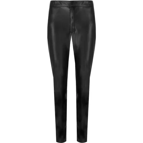 Faux Leather Trousers with Zip Closure , female, Sizes: M, XS, 2XS - Twinset - Modalova