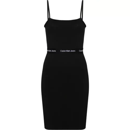 Jacquard Short Dress , female, Sizes: L, M, S, XS - Calvin Klein Jeans - Modalova