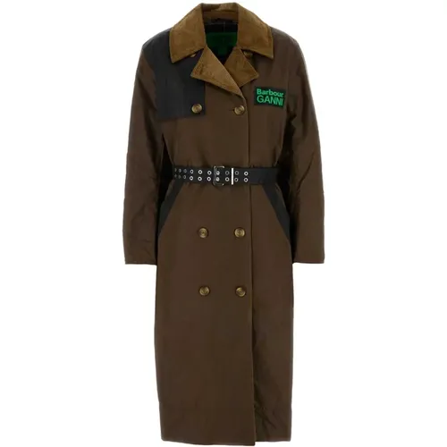 Brauner Baumwoll Trenchcoat Kollaboration , Damen, Größe: XS - Barbour - Modalova