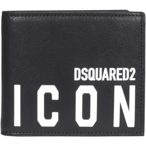 Iconic Wallet , male, Sizes: ONE SIZE - Dsquared2 - Modalova