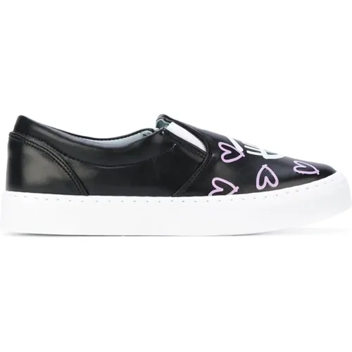 Blackpink Slip-On Hearts Sneakers , female, Sizes: 3 UK, 5 UK - Chiara Ferragni Collection - Modalova