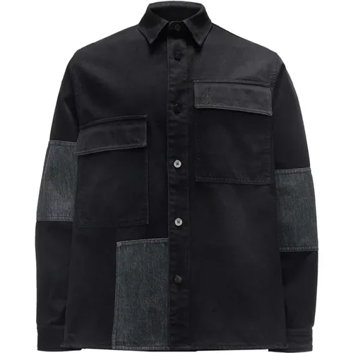 Schwarze Patchwork-Cargo-Jacke , Herren, Größe: L - JW Anderson - Modalova