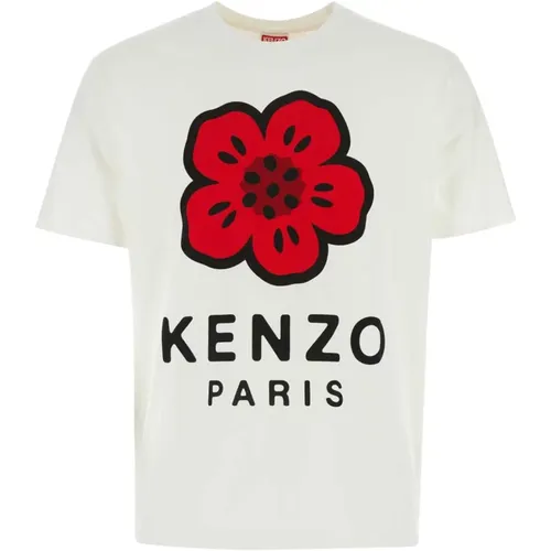 Klassisches Weißes Baumwoll-T-Shirt , Herren, Größe: S - Kenzo - Modalova
