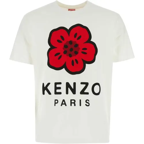 Klassisches Weißes Baumwoll-T-Shirt , Herren, Größe: XL - Kenzo - Modalova