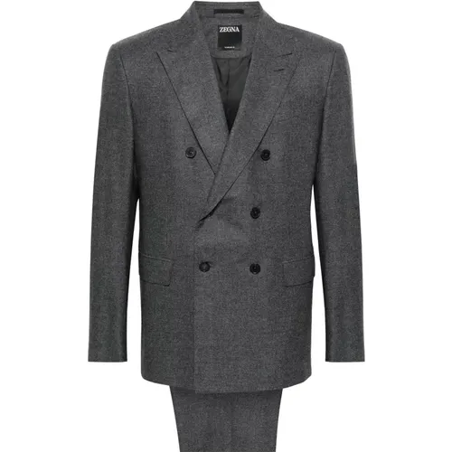 Luxury Wool Silk Cashmere Suit , male, Sizes: XL, 2XL, L - Ermenegildo Zegna - Modalova