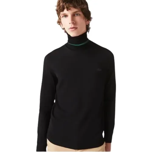 Merinowollpullover Chic Krokodil Stickerei , Herren, Größe: S - Lacoste - Modalova