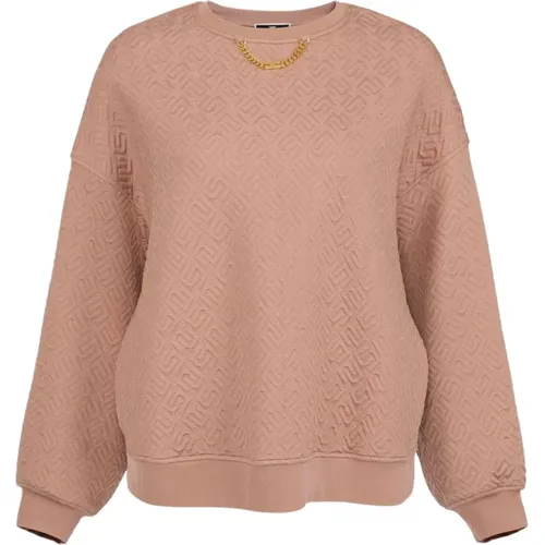 Damen Sweatshirt mit Logo-Motiv , Damen, Größe: M - Elisabetta Franchi - Modalova