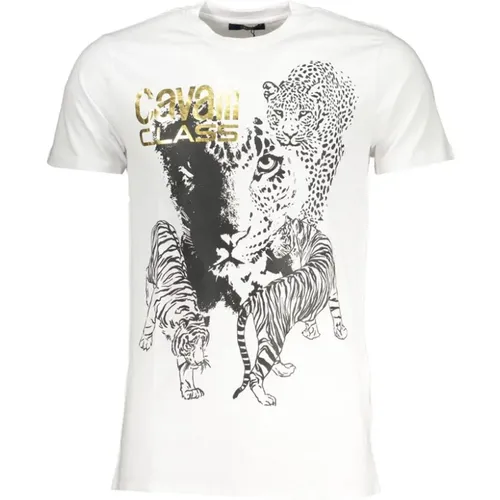 Druck Logo Rundhals T-shirt - Cavalli Class - Modalova