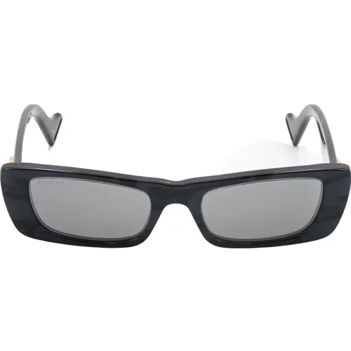 Grey Rectangular Sunglasses Ss23 , female, Sizes: ONE SIZE - Gucci - Modalova