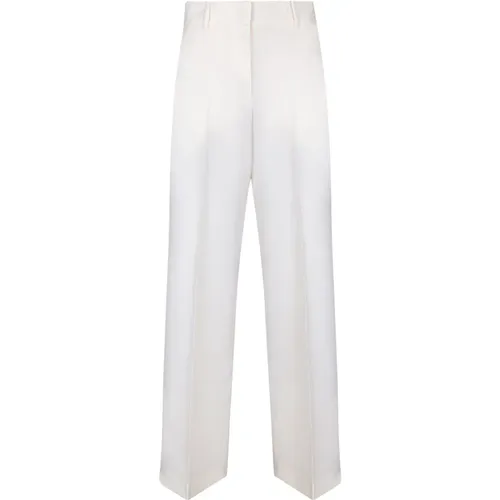 Wool Trousers with Zip Fastening , female, Sizes: S, XS, M - Msgm - Modalova