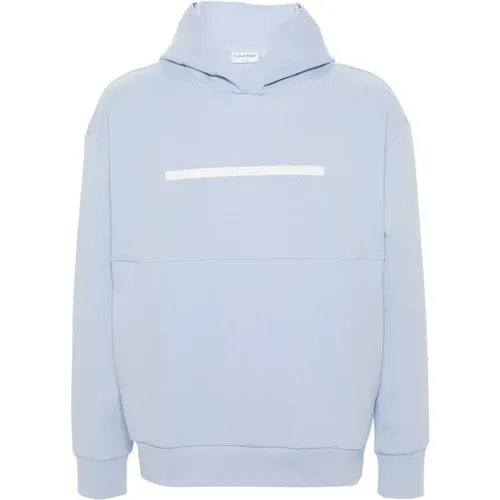 Klare Blaue Pullover , Herren, Größe: L - Calvin Klein - Modalova