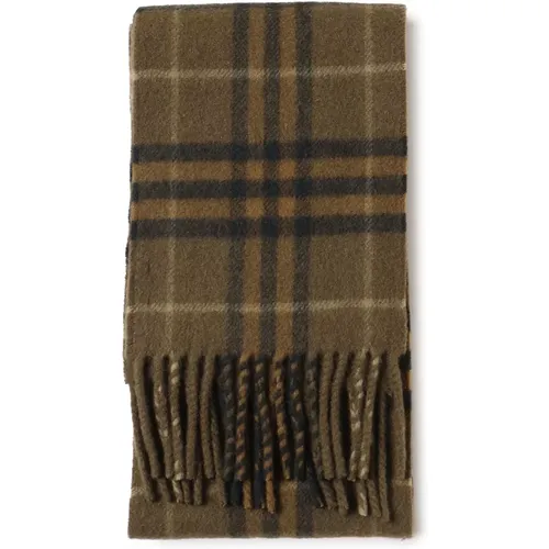 Cashmere Fringed Scarf Made in UK , unisex, Sizes: ONE SIZE - Burberry - Modalova