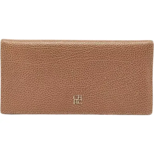 Pre-owned Leather wallets , female, Sizes: ONE SIZE - Carolina Herrera Pre-owned - Modalova