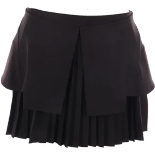 Pleated Jersey Skirt with Waist Insert , female, Sizes: S - Andrea Adamo - Modalova