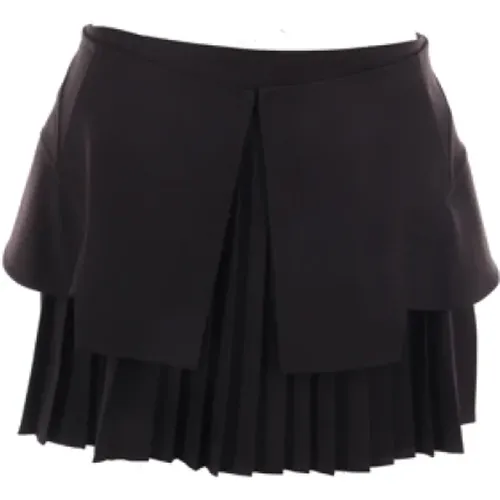 Pleated Jersey Skirt with Waist Insert , female, Sizes: S, M - Andrea Adamo - Modalova