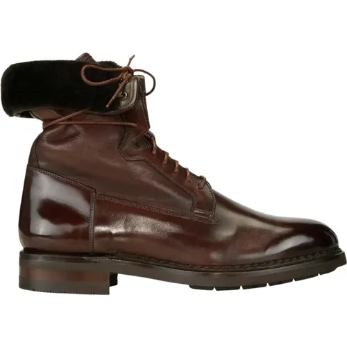 Italienische Leder Stiefeletten - Santoni - Modalova