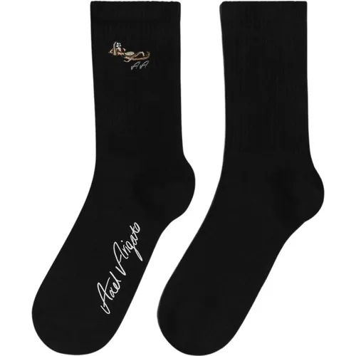 Wes Bestickte Socken , unisex, Größe: M - Axel Arigato - Modalova