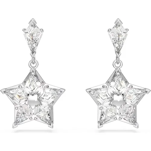 Stella Earrings Various Cuts, Star, White, Silver , female, Sizes: ONE SIZE - Swarovski - Modalova