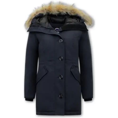 Down Jacket with Fur Hood Women - 7602 , female, Sizes: M - Matogla - Modalova